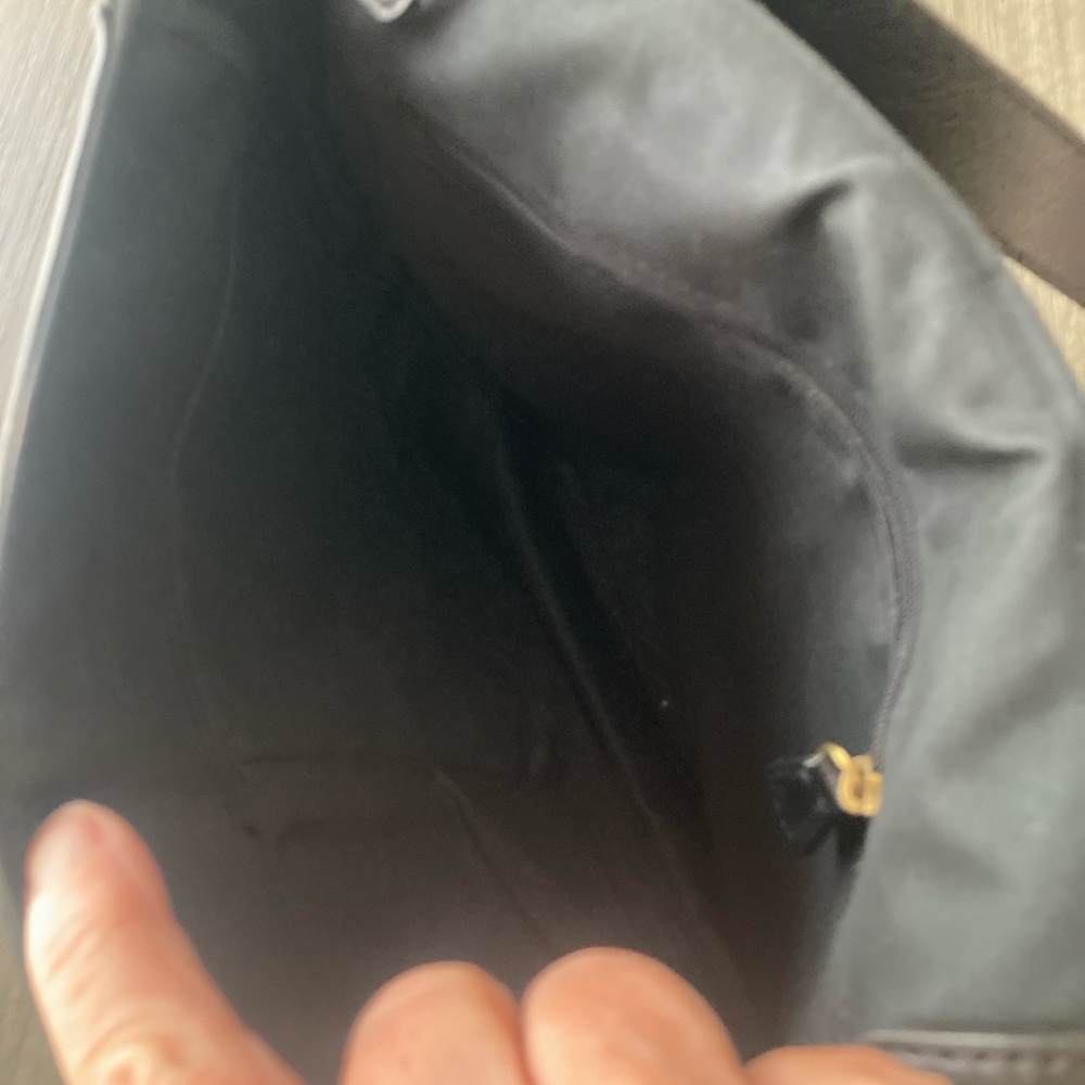 Fossil Black Suede and Leather Crossbody Bag - Picture 3 of 4